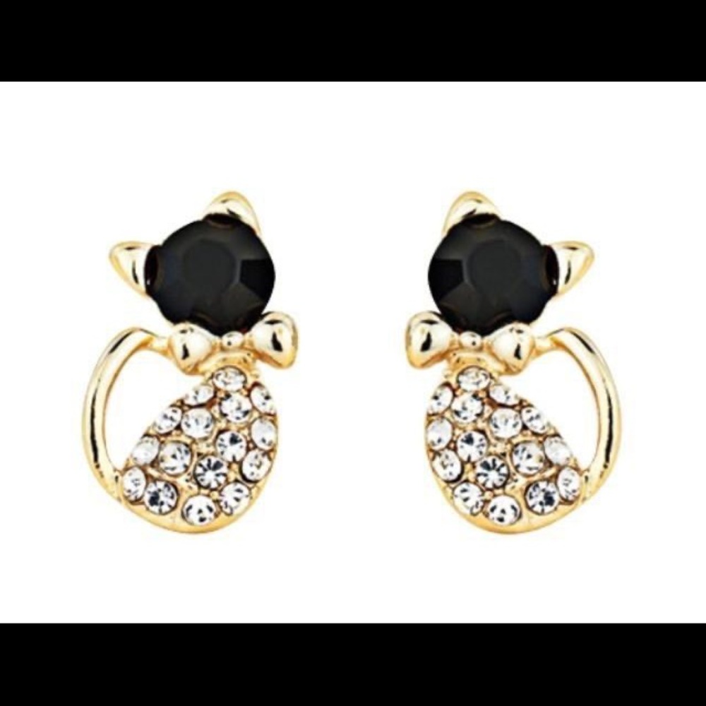 cat stud earrings